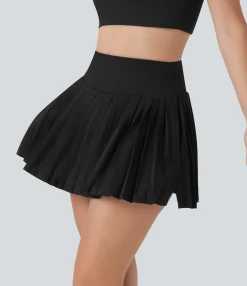 Pleated Skirts|Active Skirts<HALARA High Waisted Pleated 2-in-1 Cool Touch Quick Dry Mini Tennis Skirt with Pockets