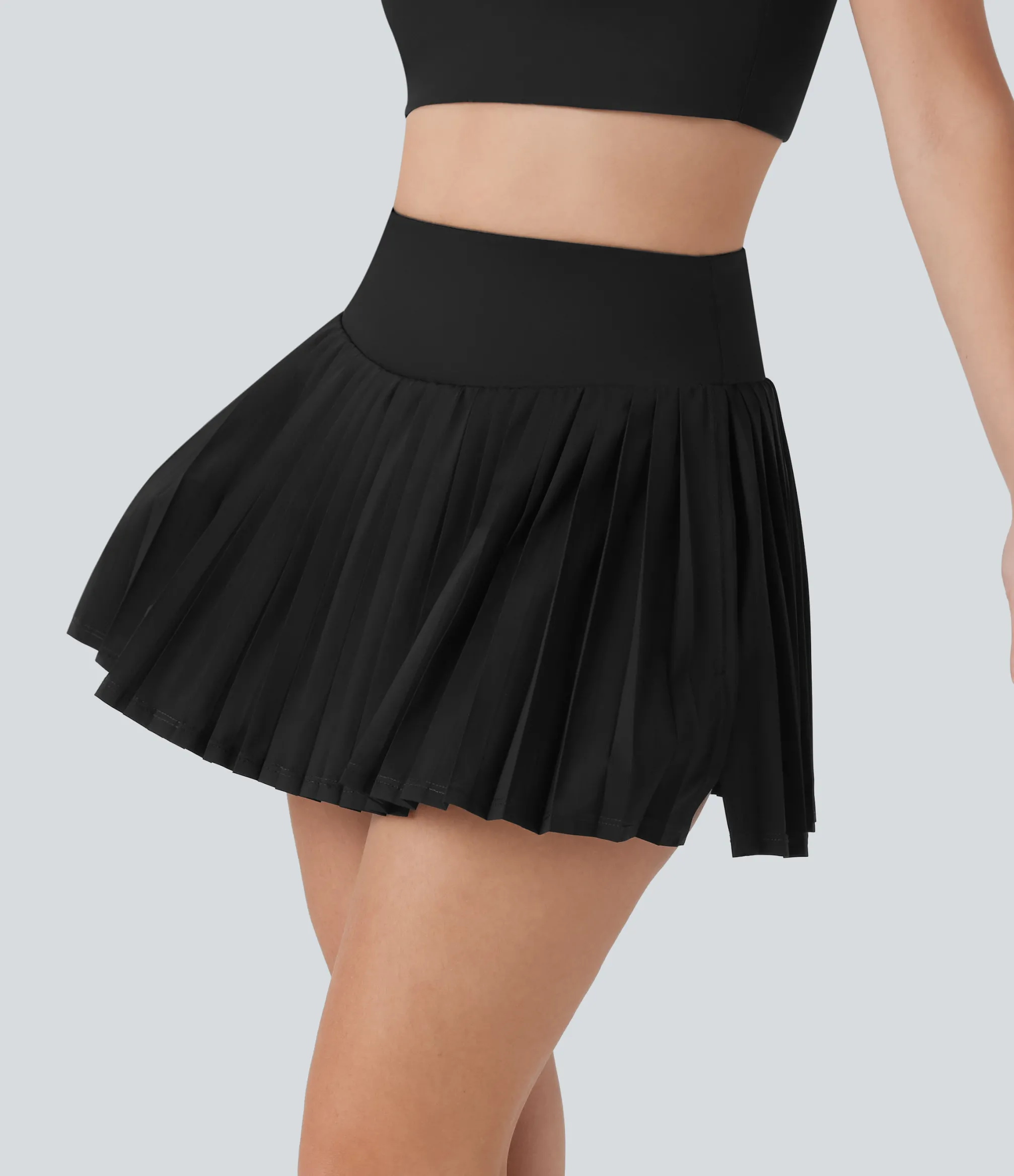Pleated Skirts|Active Skirts<HALARA High Waisted Pleated 2-in-1 Cool Touch Quick Dry Mini Tennis Skirt with Pockets