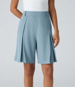 Shorts<HALARA High Waisted Pocket Bermuda Casual Shorts