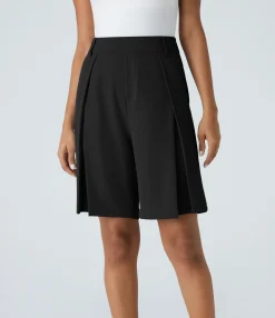 Shorts<HALARA High Waisted Pocket Bermuda Casual Shorts
