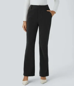 High-Waisted Pants|Work Pants<HALARA High Waisted Pocket Chenille Work Pants