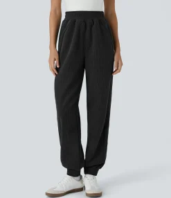 Joggers|Joggers<HALARA High Waisted Pocket Corduroy Casual Joggers