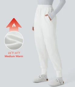 Pants|Joggers<HALARA High Waisted Pocket Fleece Casual Joggers