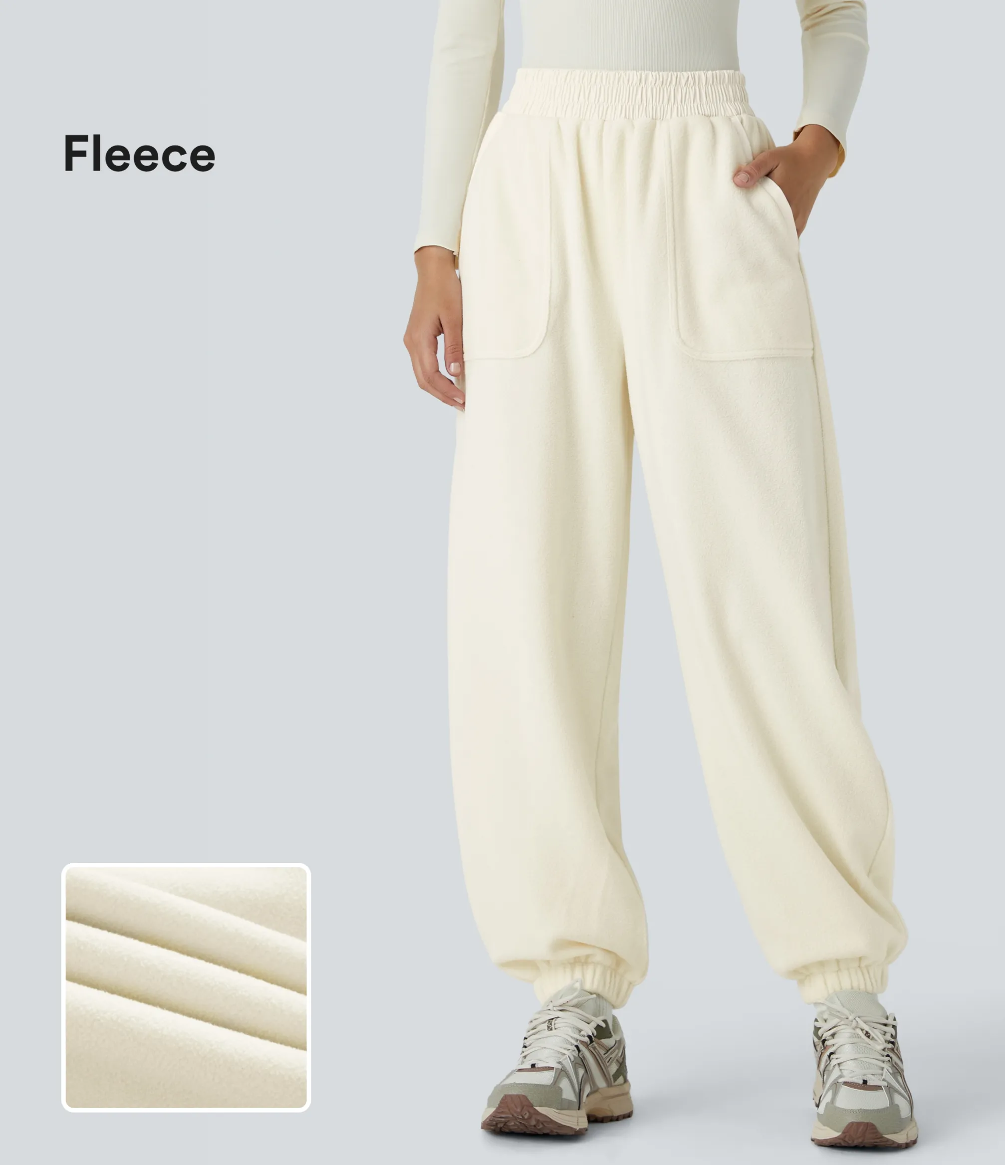 Pants|Joggers<HALARA High Waisted Pocket Fleece Camping Joggers