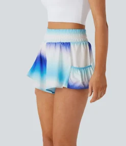 Active Shorts<HALARA High Waisted Pocket 2-in-1 Baggy Ombre Yoga Shorts