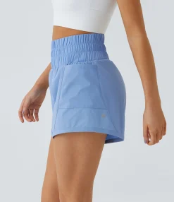 Active Shorts|Shorts<HALARA High Waisted Pocket 2-in-1 Workout Shorts