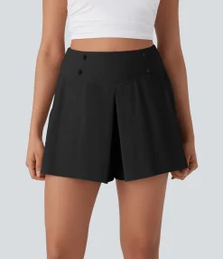 Shorts<HALARA High Waisted Pocket Micro Waffle Casual Shorts 2.5''