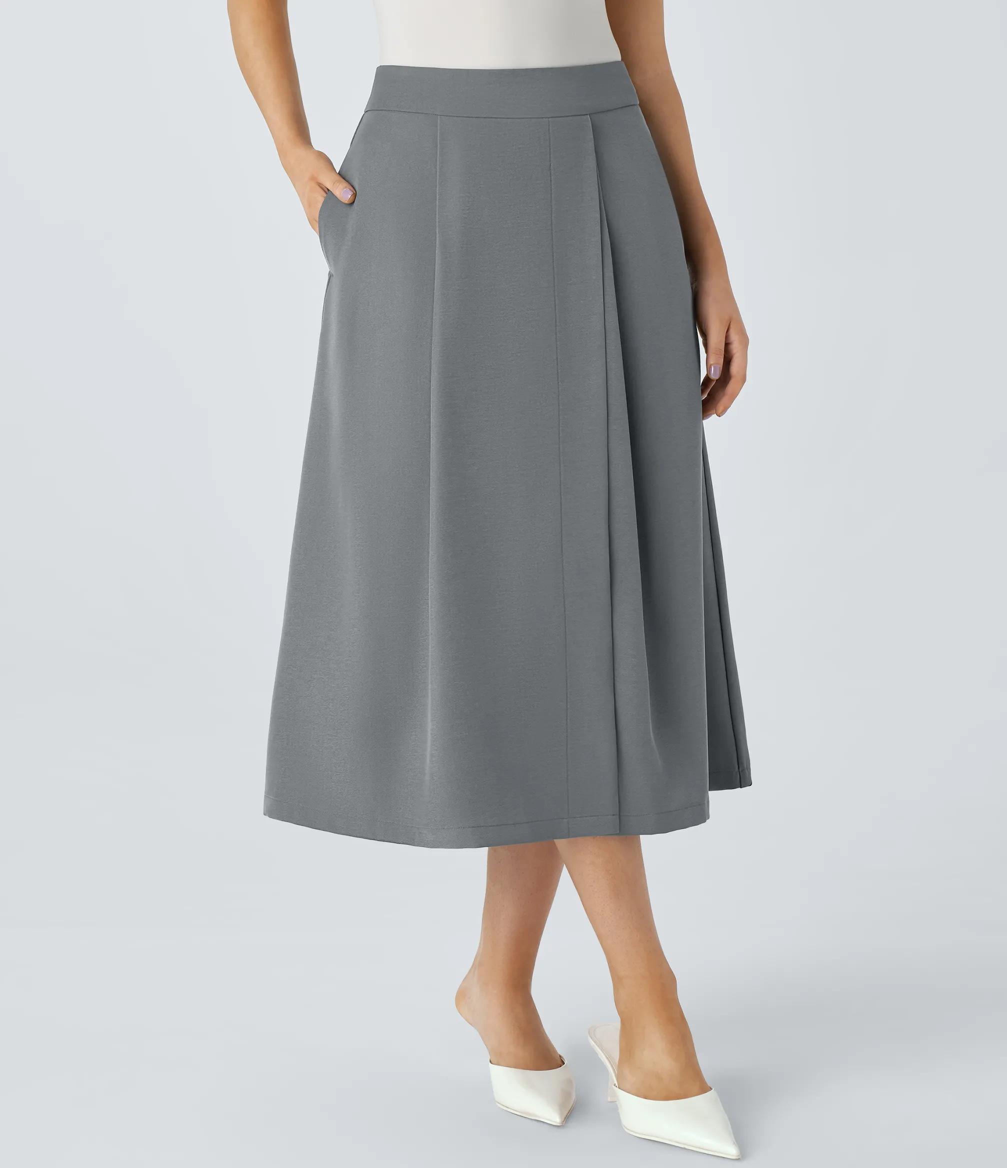 Maxi & Midi Skirts<HALARA High Waisted Pocket Midi Work Skirt