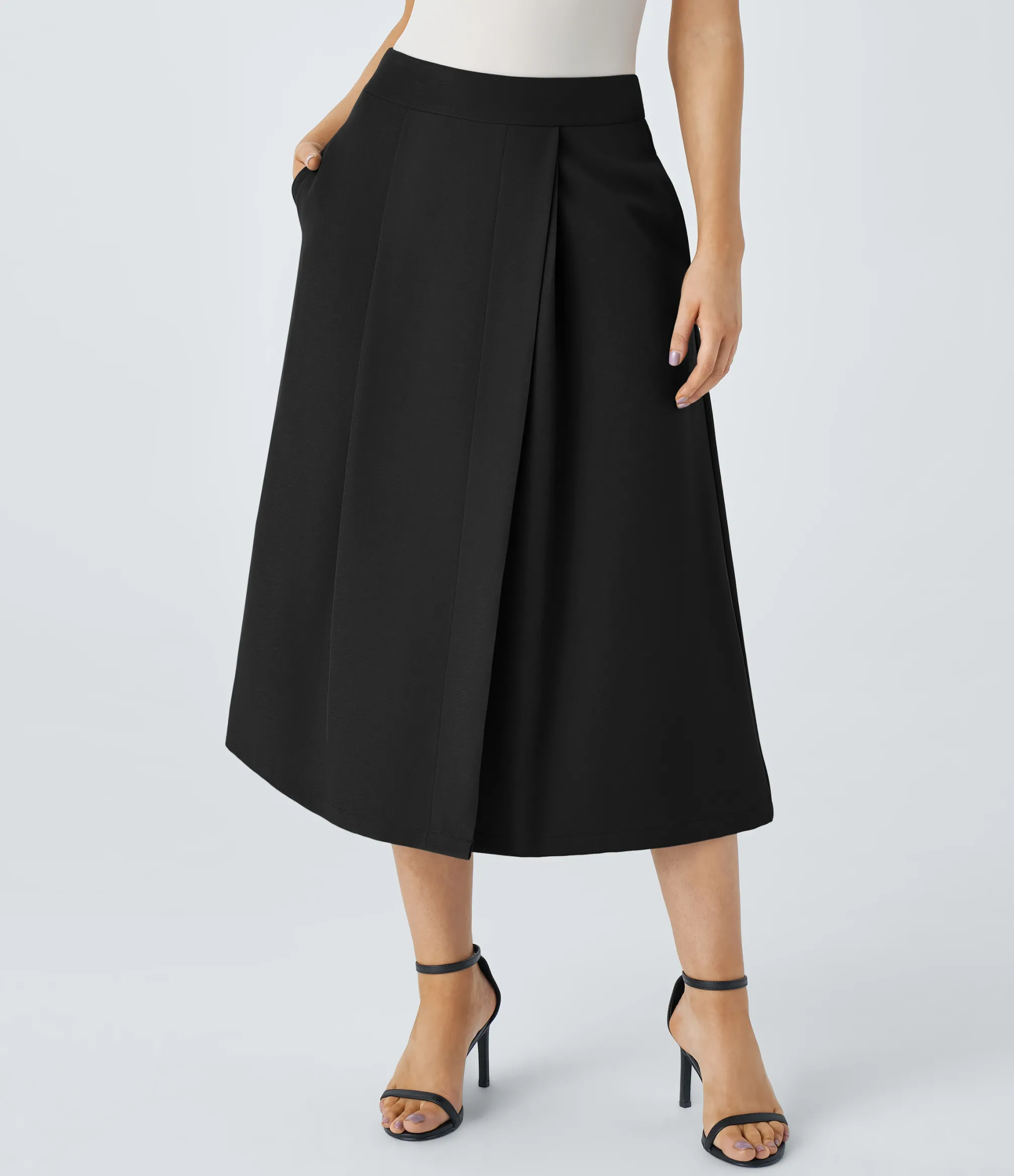 Maxi & Midi Skirts<HALARA High Waisted Pocket Midi Work Skirt