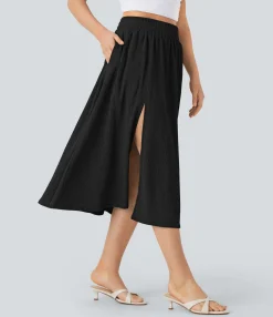 Maxi & Midi Skirts<HALARA High Waisted Pocket Midi Skirt