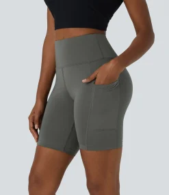 Active Shorts|Bikers<HALARA High Waisted Pocket Plain Biker Shorts 7''
