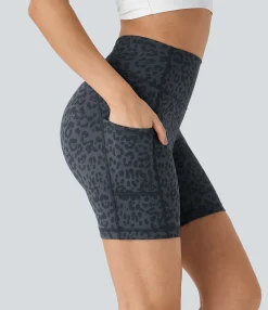 Active Shorts|Bikers<HALARA High Waisted Pocket Running Biker Shorts