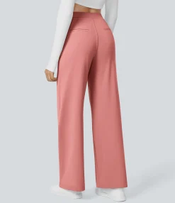 High-Waisted Pants|Halara Flex™ Pant<HALARA High Waisted Pocket Straight Leg Work Pants