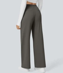 High-Waisted Pants|Halara Flex™ Pant<HALARA High Waisted Pocket Straight Leg Work Pants