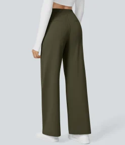 High-Waisted Pants|Halara Flex™ Pant<HALARA High Waisted Pocket Straight Leg Work Pants