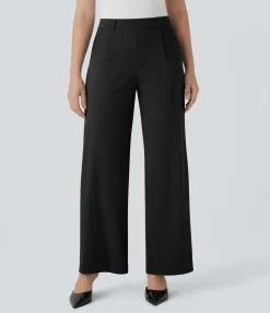 Straight-Leg Pants|Work Pants<HALARA High Waisted Pocket Straight Leg Cool Touch Work Pants
