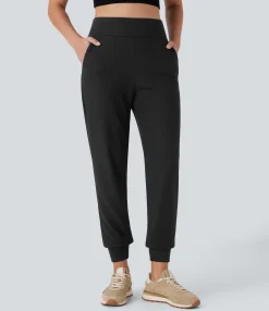 Joggers|Joggers<HALARA High Waisted Pocket Tapered Casual Joggers