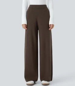 High-Waisted Pants|Pants<HALARA High Waisted Pocket Wide Leg Casual Pants
