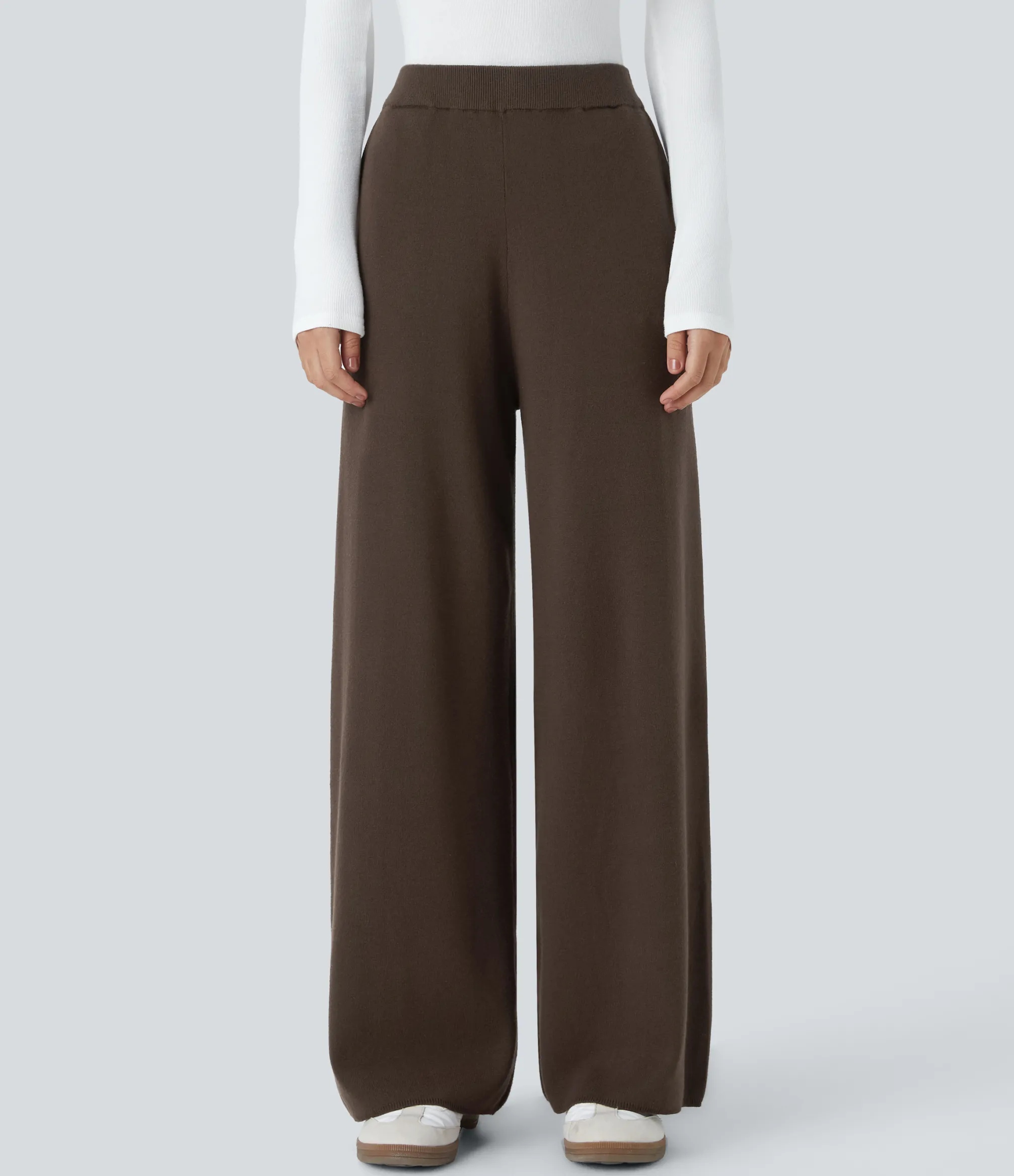 High-Waisted Pants|Pants<HALARA High Waisted Pocket Wide Leg Casual Pants