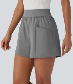 Shorts<HALARA High Waisted Pocket Work Shorts 4''
