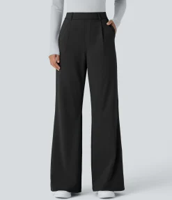 High-Waisted Pants|Flare Pants<HALARA High Waisted Pocket Work Flare Pants