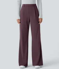 High-Waisted Pants|Flare Pants<HALARA High Waisted Pocket Work Flare Pants