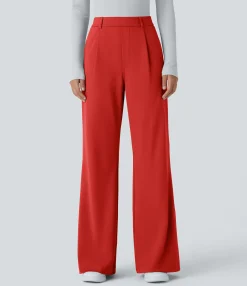 High-Waisted Pants|Flare Pants<HALARA High Waisted Pocket Work Flare Pants