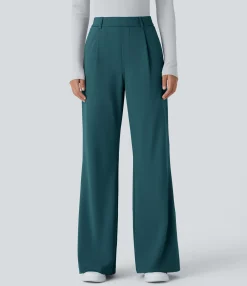 High-Waisted Pants|Flare Pants<HALARA High Waisted Pocket Work Flare Pants
