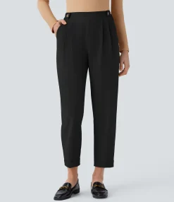 Pants|High-Waisted Pants<HALARA High Waisted Pocket Work Tapered Pants