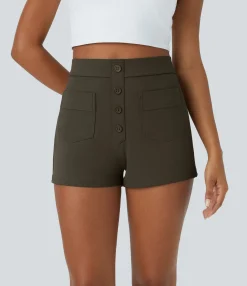 Shorts<HALARA High Waisted Pockets Casual Shorts 2.5''