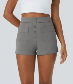 Shorts<HALARA High Waisted Pockets Casual Shorts 2.5''