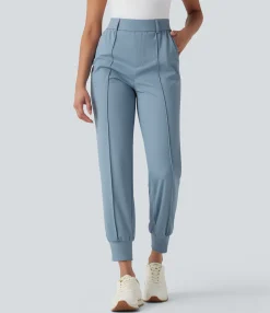Joggers|Joggers<HALARA High Waisted Pockets Quick Dry Golf Joggers-Golf Tee Pocket-UPF40+