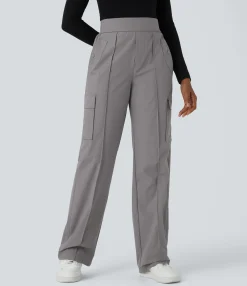 Cargo Pants|High-Waisted Pants<HALARA High Waisted Pockets Wide Leg Casual Cargo Pants