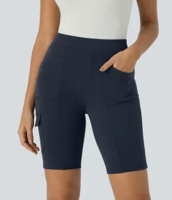 Active Shorts|Bikers<HALARA High Waisted Pockets Work Biker Shorts 8''