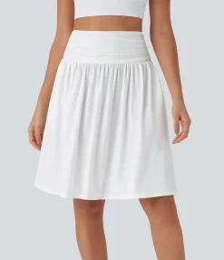 Skirts<HALARA High Waisted Ruched Pocket Flowy Skirt
