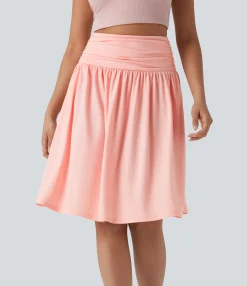 Maxi & Midi Skirts|Skirts<HALARA High Waisted Ruched Pocket Flowy Skirt