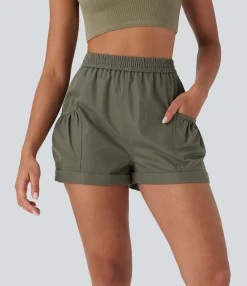 Shorts<HALARA High Waisted Shorts with Pockets