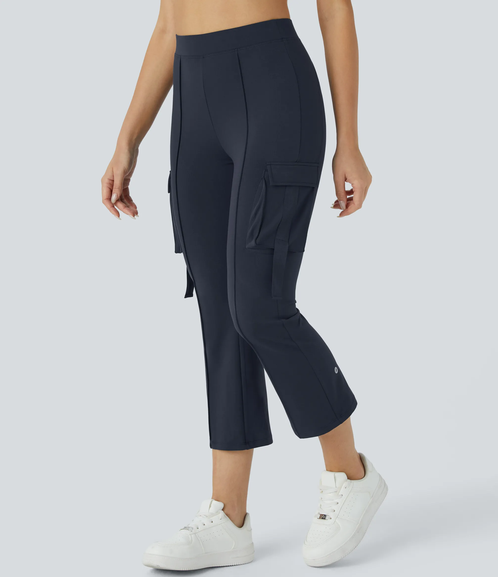 High-Waisted Pants|Pants<HALARA High Waisted Side Flap Pocket Capri Cargo Casual Pants