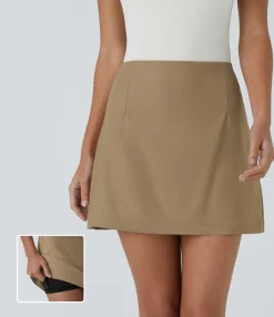Mini Skirts|Casual Skirts<HALARA High Waisted Side 2-in-1 A Line Mini Casual Skirt