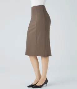 Maxi & Midi Skirts|Skirts<HALARA High Waisted Side Zipper Pocket Hem Midi Work Pencil Skirt
