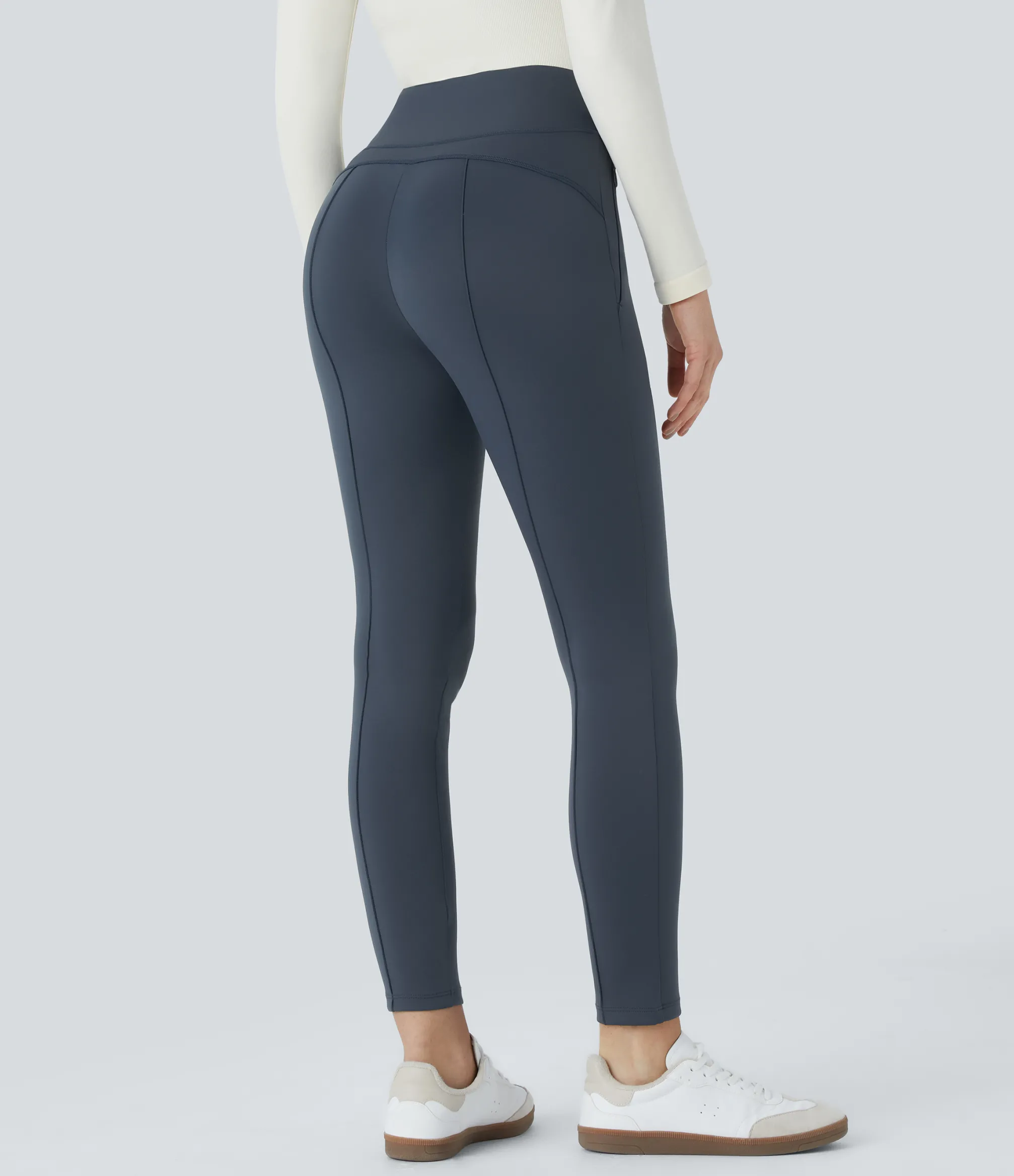 High-Waisted Pants|Pants<HALARA High Waisted Side Zipper Pocket Slim Ankle Length Casual Pants
