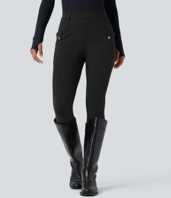 High-Waisted Pants|Pants<HALARA High Waisted Slim Pants with Pockets