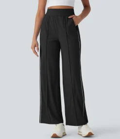 Pants|High-Waisted Pants<HALARA High Waisted Straight Leg Quick Dry Training Pants with Pockets-UPF40+