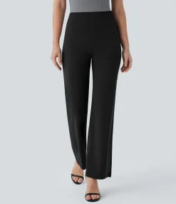 High-Waisted Pants|Work Pants<HALARA High Waisted Straight Leg Work Pants