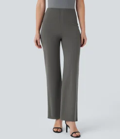High-Waisted Pants|Work Pants<HALARA High Waisted Straight Leg Work Pants