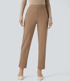 High-Waisted Pants|Work Pants<HALARA High Waisted Tapered Work Pants