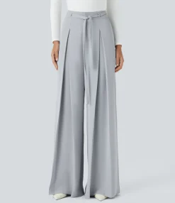 High-Waisted Pants|Pants<HALARA High Waisted Tie Pocket Wide Leg Work Pants