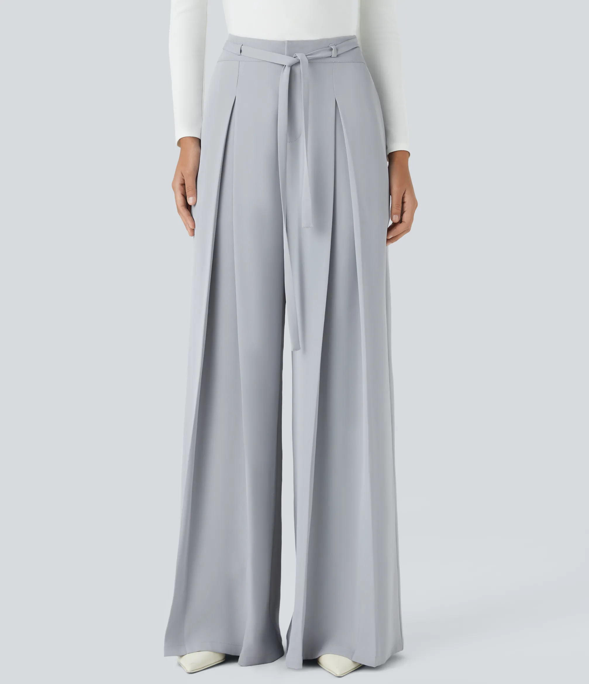 High-Waisted Pants|Pants<HALARA High Waisted Tie Pocket Wide Leg Work Pants
