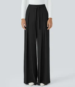 High-Waisted Pants|Pants<HALARA High Waisted Tie Pocket Wide Leg Work Pants