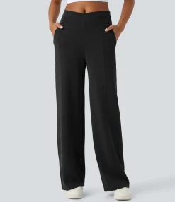 Pants|High-Waisted Pants<HALARA High Waisted V Shaped Pocket Wide Leg Casual Pants